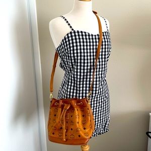 Authentic MCM Visetos Drawstring bucket bag